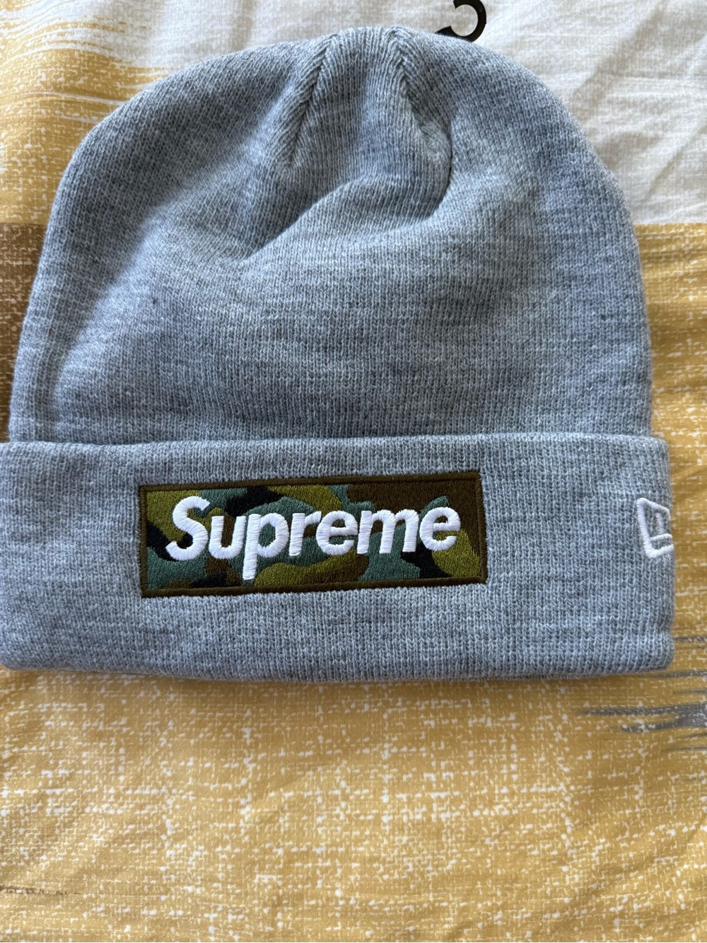 Supreme New Era Box Logo Grey Bennie